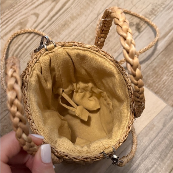 Hat Attack Beige Woven Tote - Picture 5 of 5